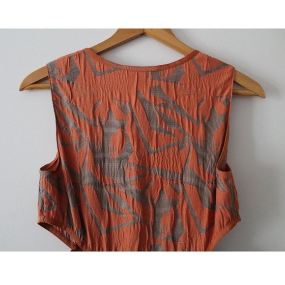 Alexis Garcelle Cotton Cutout Midi Dress In Amber Size Medium - Picture 6 of 9